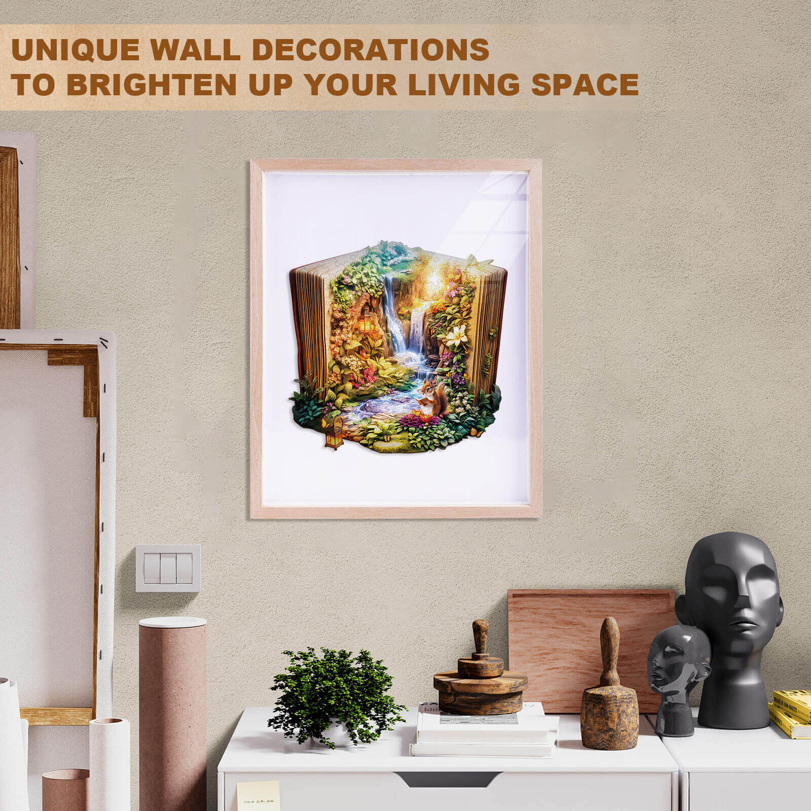 Landscape in the book Wooden Jigsaw Puzzle