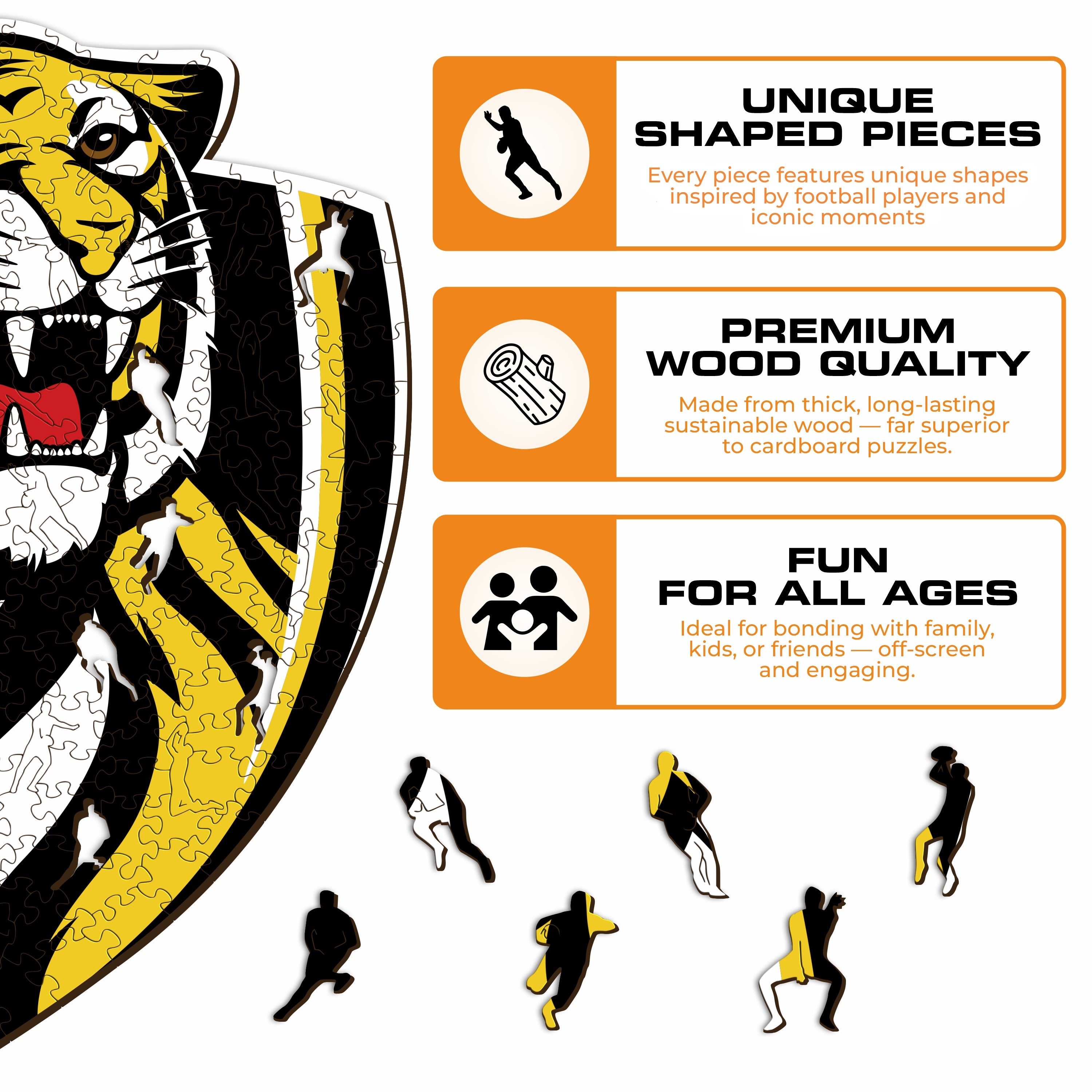 Richmond FC Logo - Wooden Puzzle