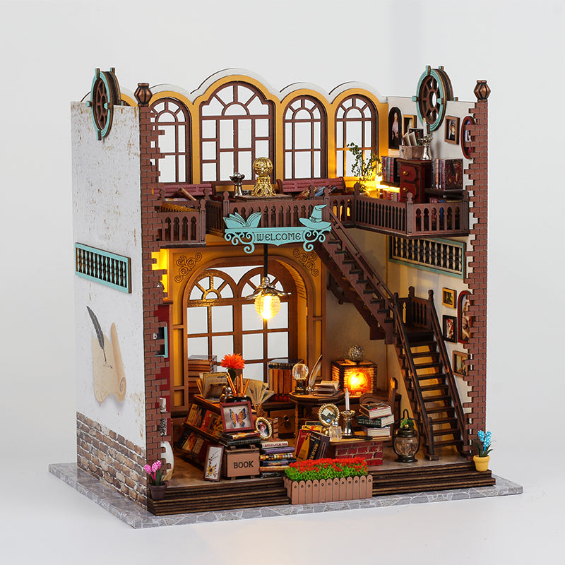 Magic Book Store - DIY Book Nook Kit,3D Wooden Puzzle