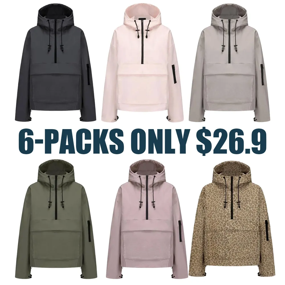 Waterproof oversized autumn hooded jacket