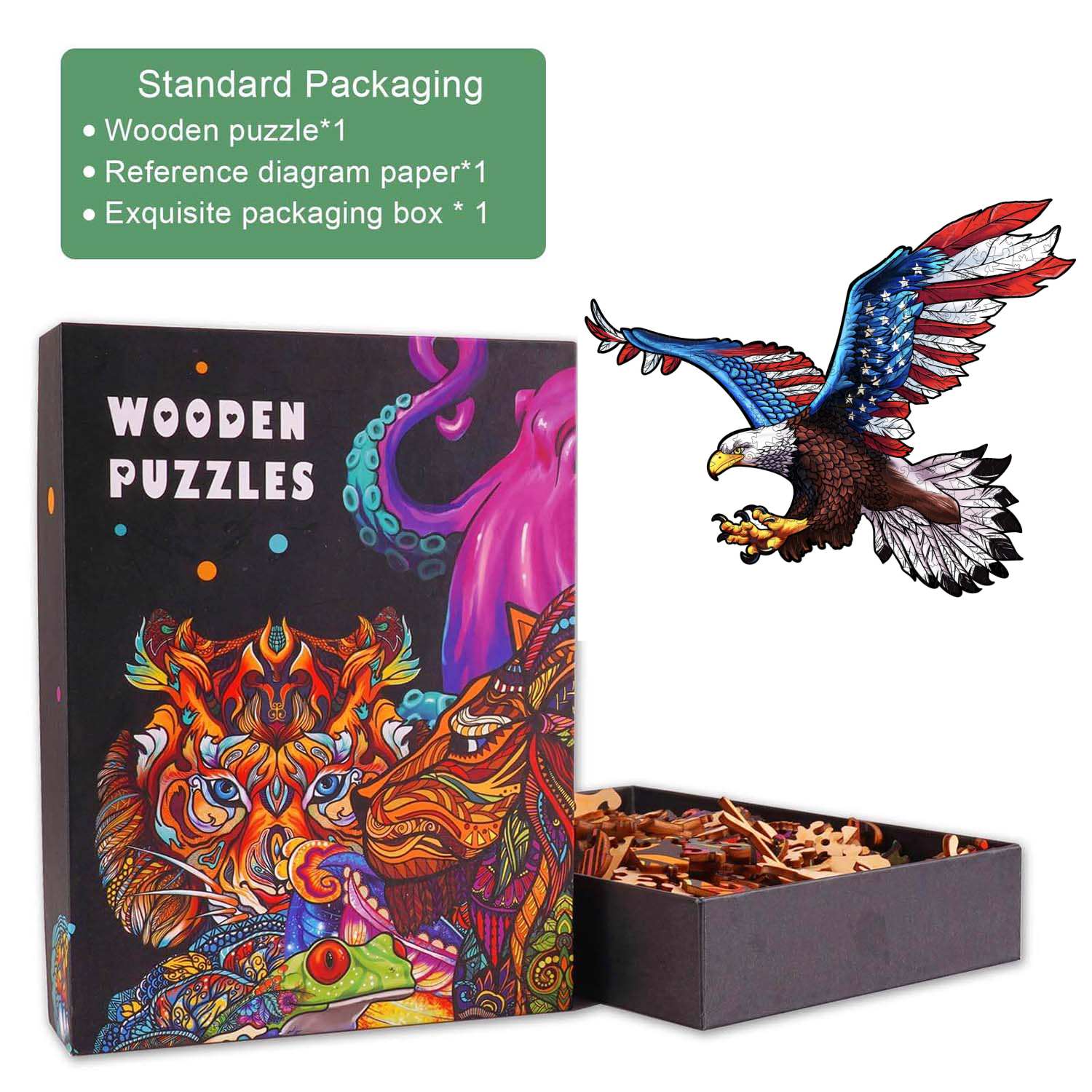 Free Eagle Wooden Jigsaw Puzzle