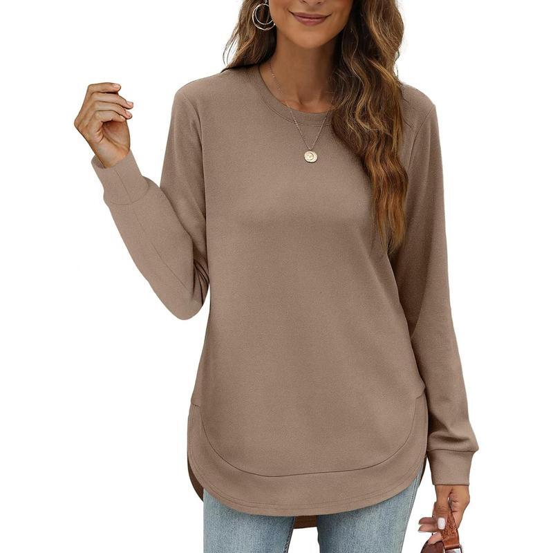 Cozy High-Low Crewneck Sweatshirt