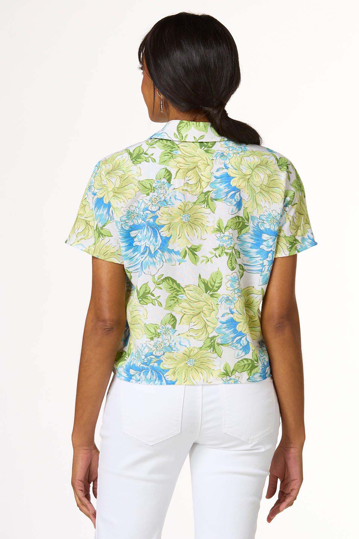 Floral Tie Front Shirt