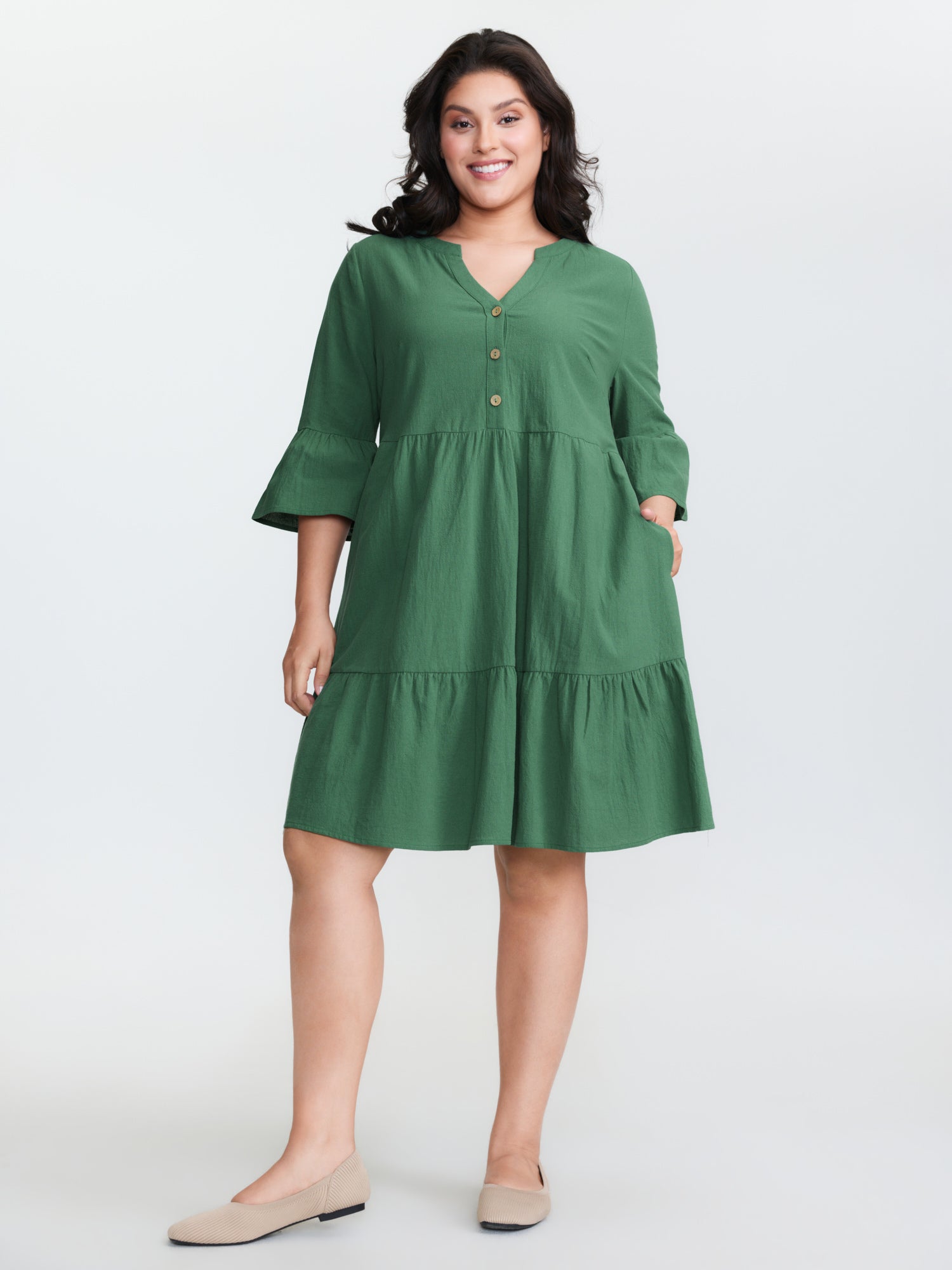 Pure Cotton Tiered Mini Dress