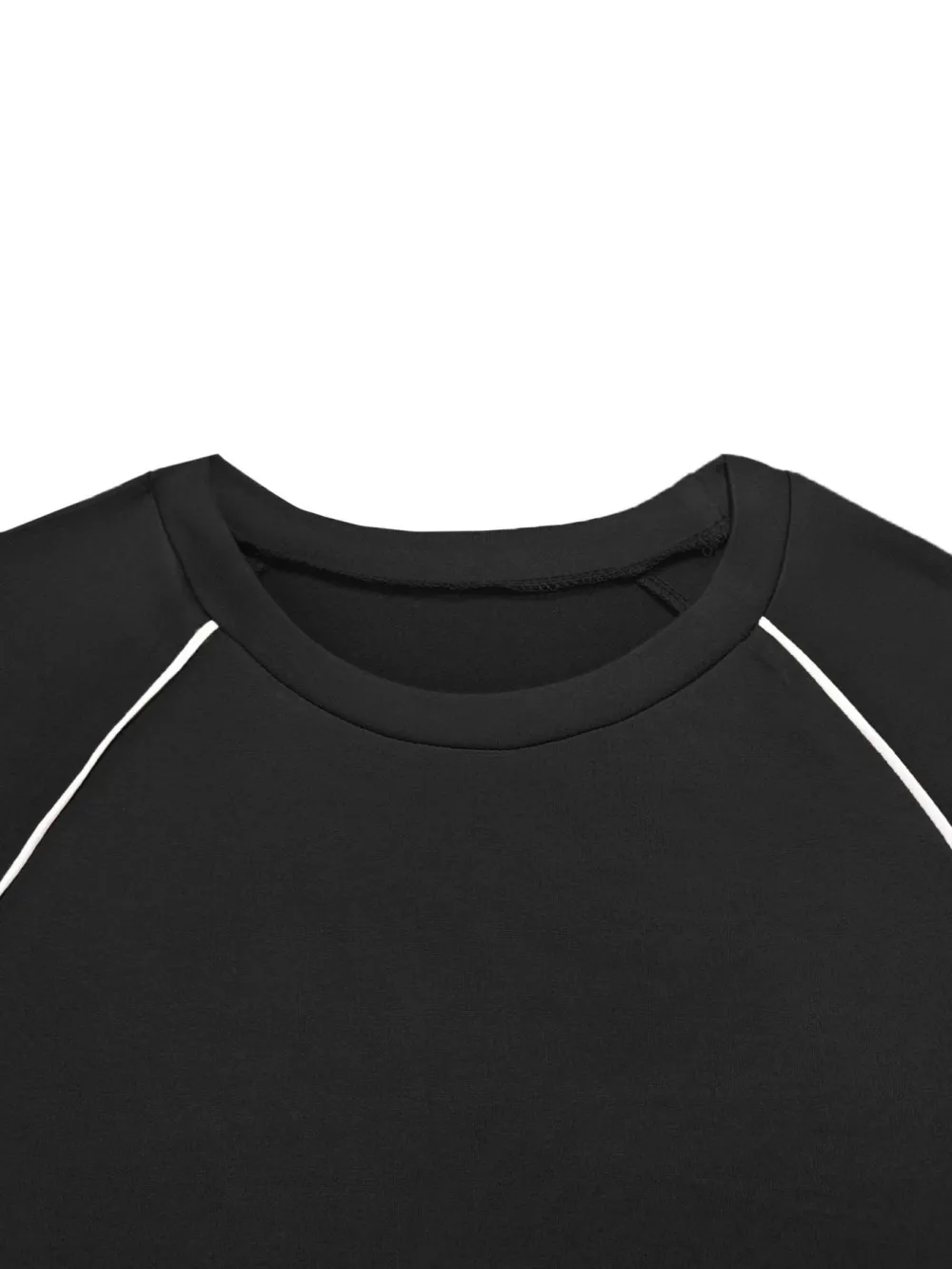 Women's Summer Round Neck Short Sleeve Fitted Pants Set Outfit, Classic Solid Color Casual Wear Lightweight Clothes