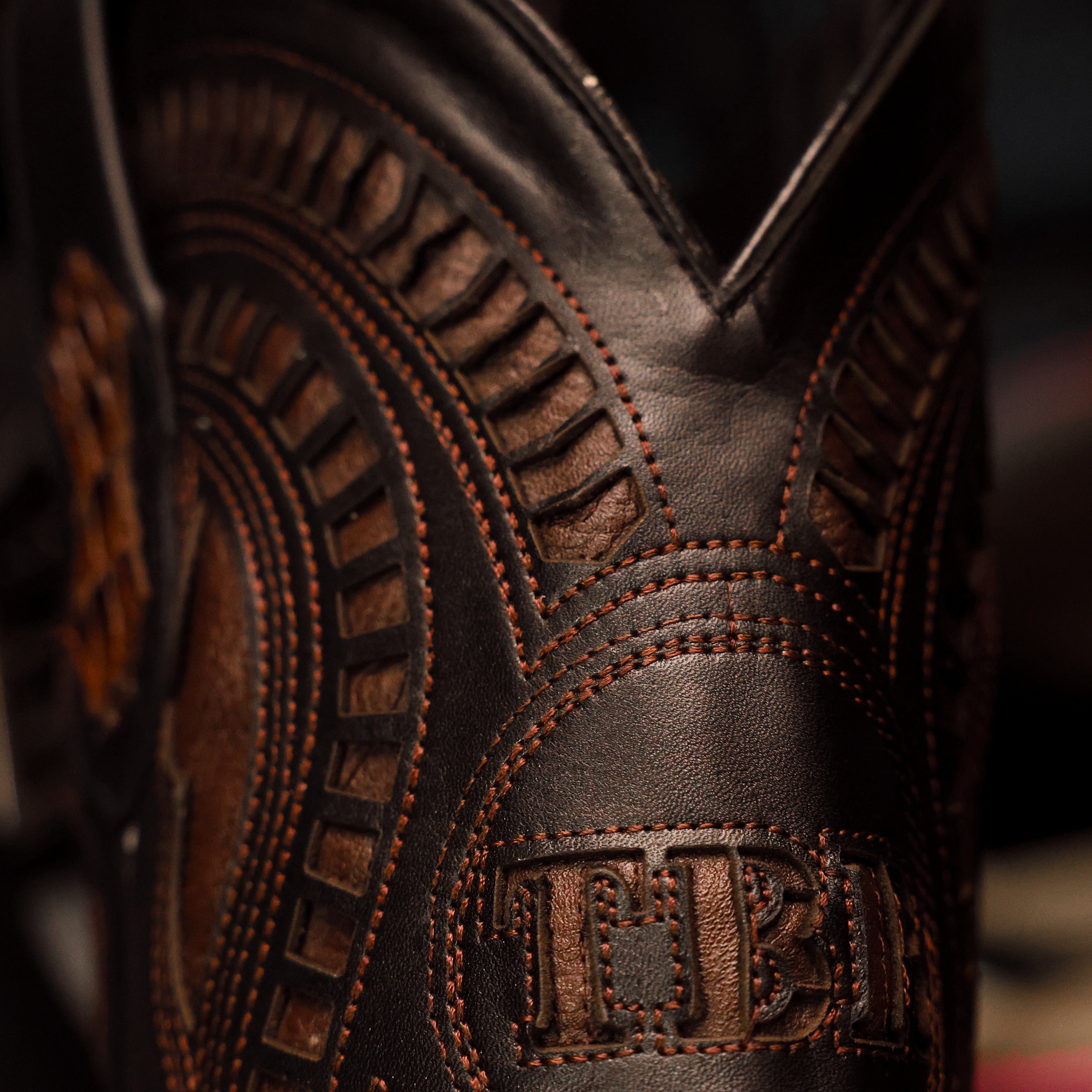 Chocolate Brown Caiman Belly Leather Boots - Square Toe