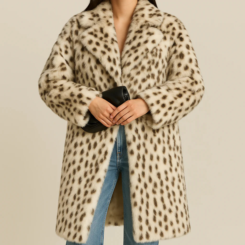 Luxe Snow Leopard Coat