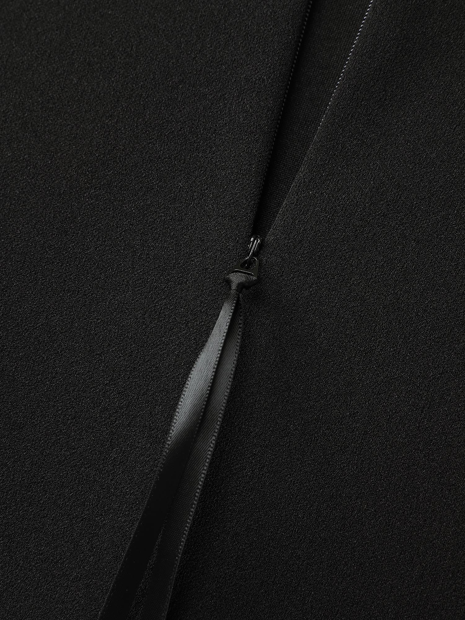 Stretchy Button Detail Fit And Flare Midi Dress