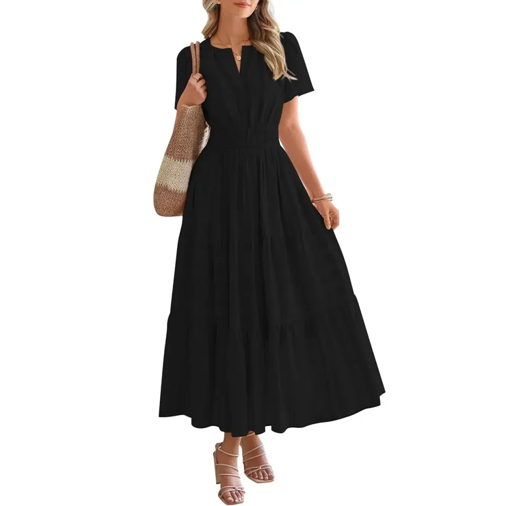 Women's 2026 Summer Casual Long Dress with Pockets