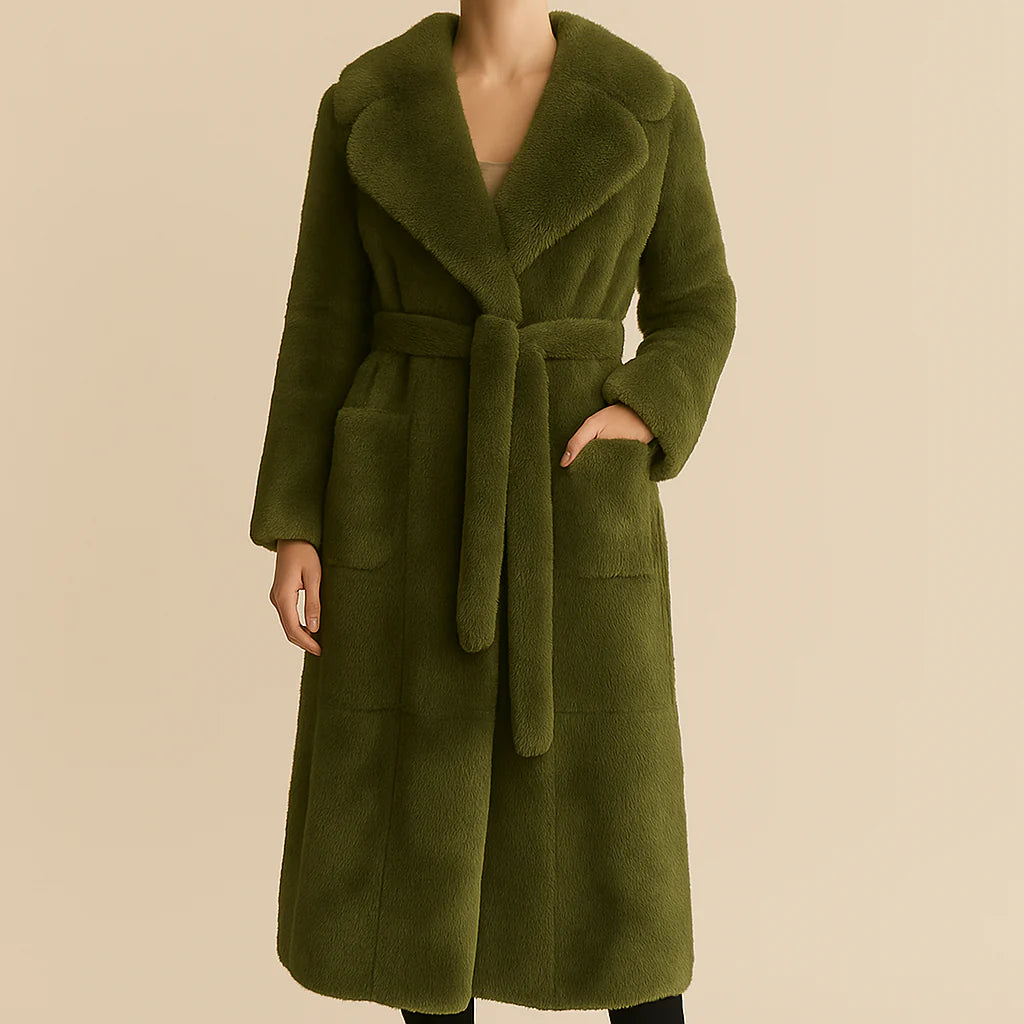 Velvet Luxe Belted Coat