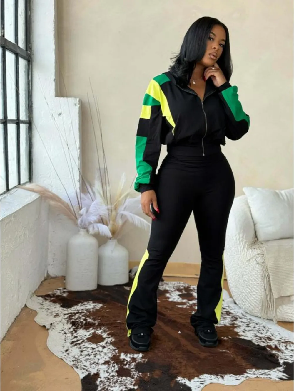 Women's Bailey Color - Block Tracksuit Set