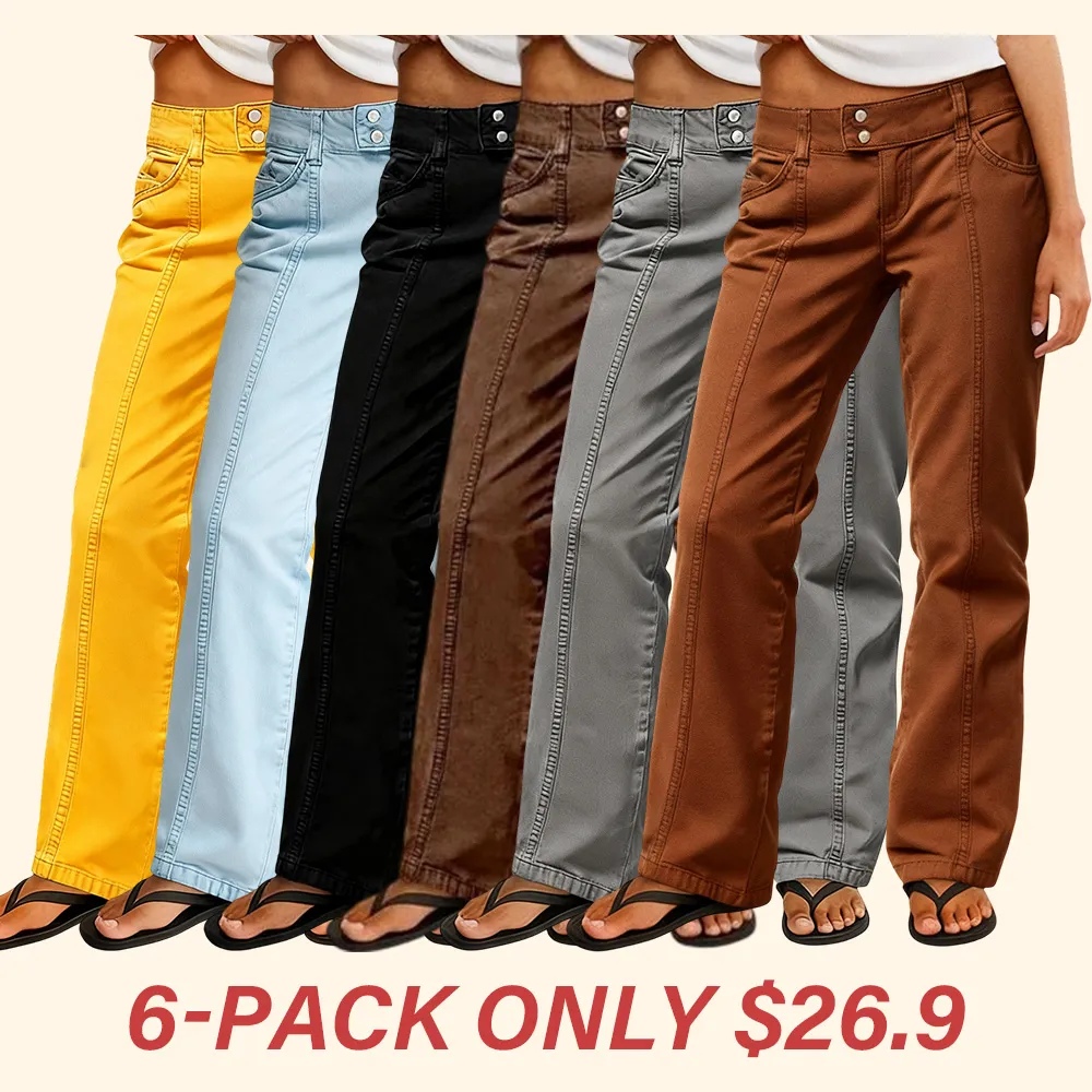 Women's mid-rise straight leg pants