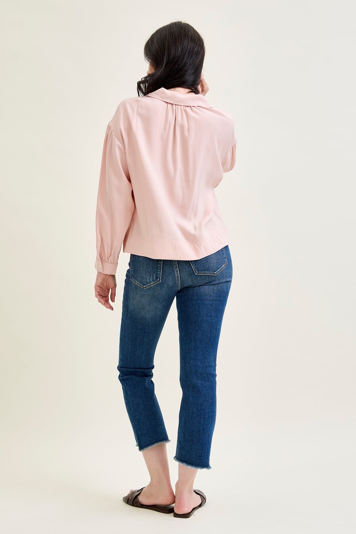 Scarlett High Rise Dark Wash Kick Flare