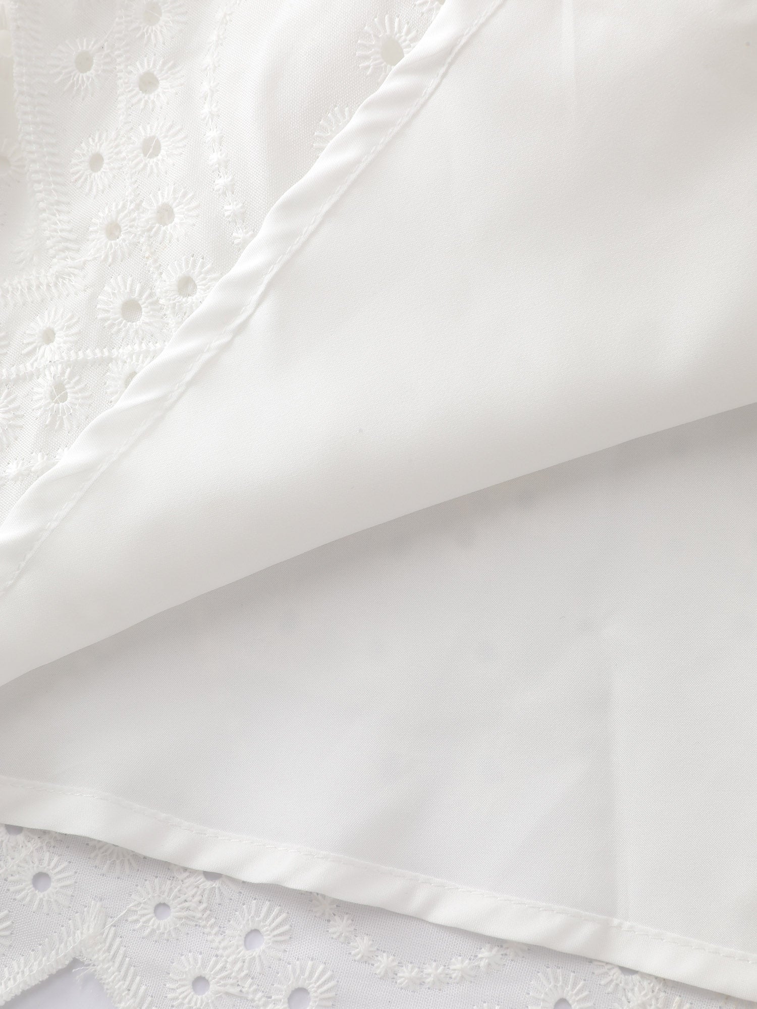 Eyelet Embroidery Cinched Waist Maxi Dress