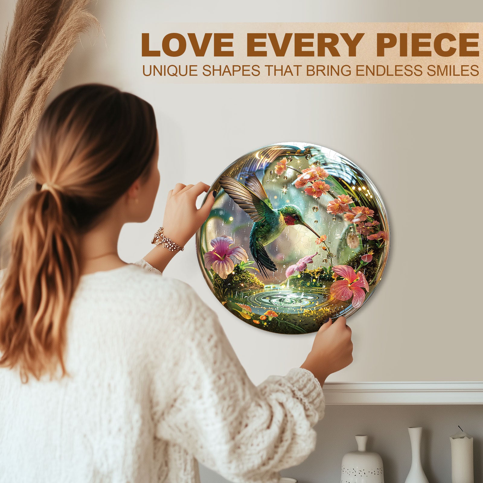 Hummy Raindrop Wooden Jigsaw Puzzle