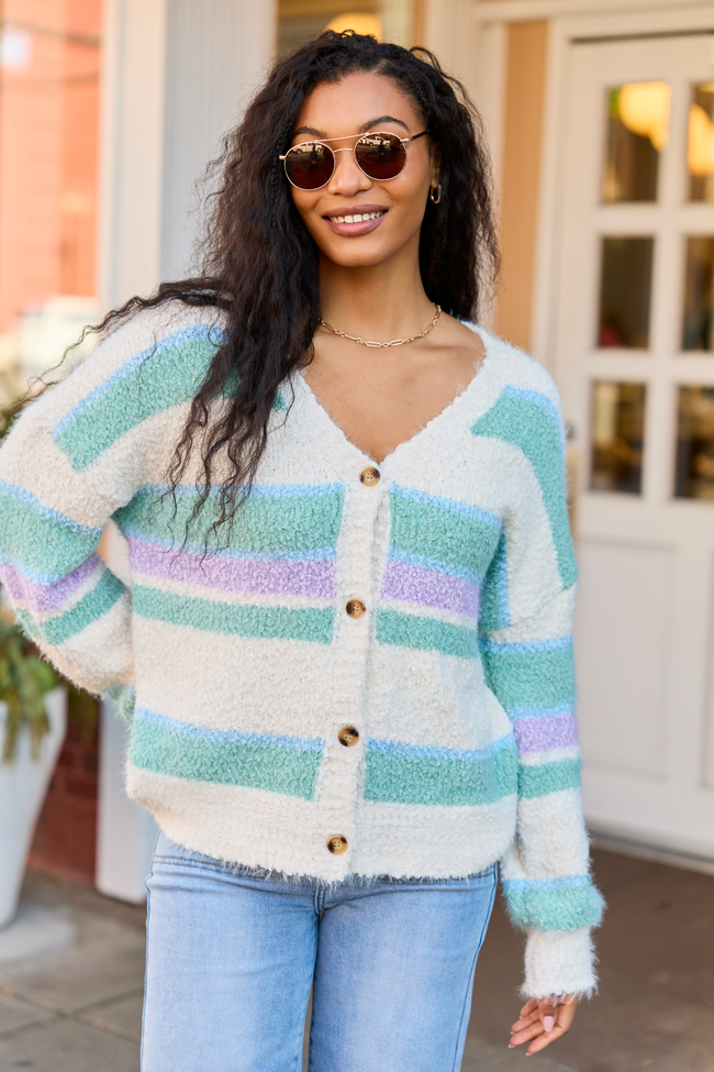 Izzy Pastel Striped Cardigan