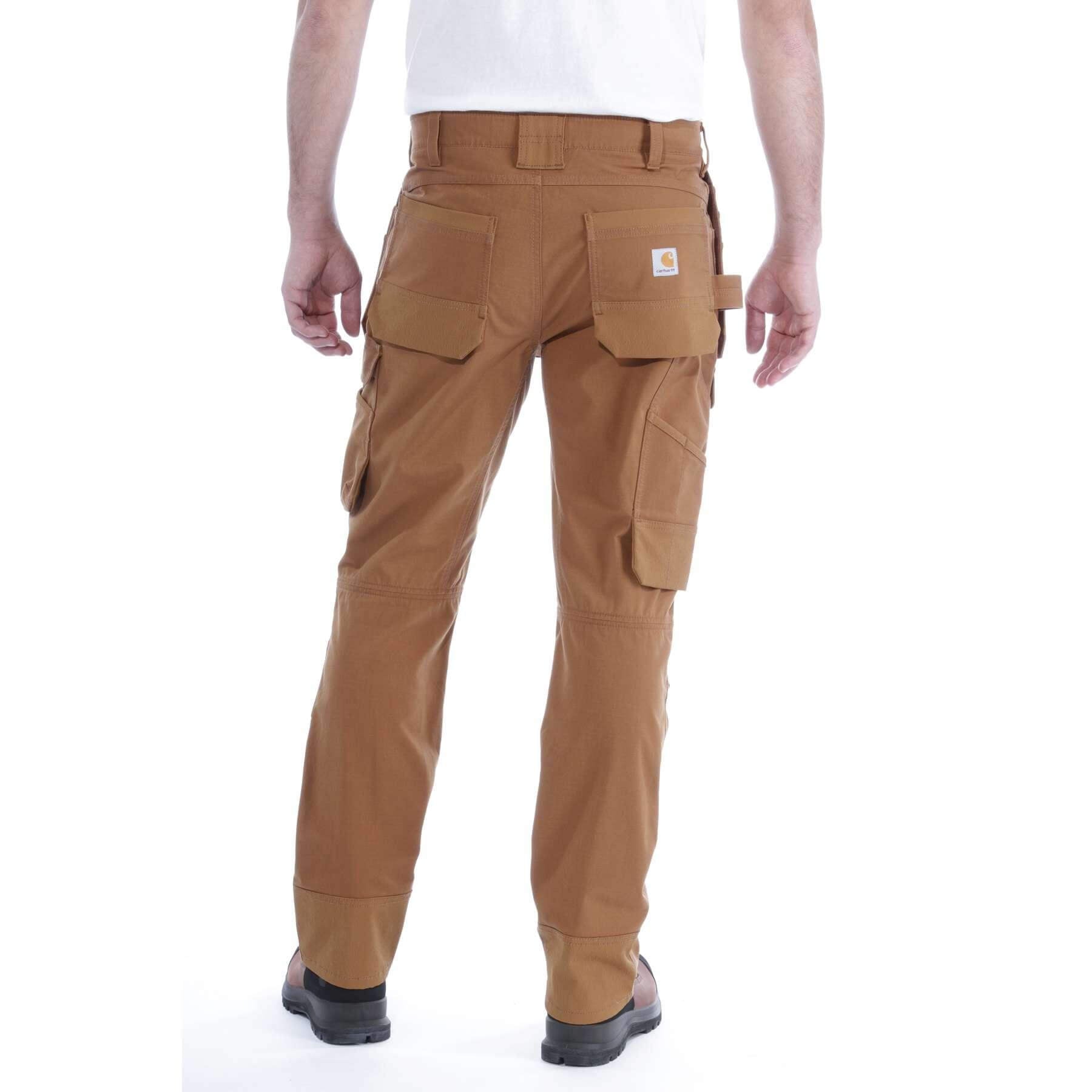 CHT Steel Relaxed Fit Double Front Multi-Pocket Cargo Trousers 103337 Brown