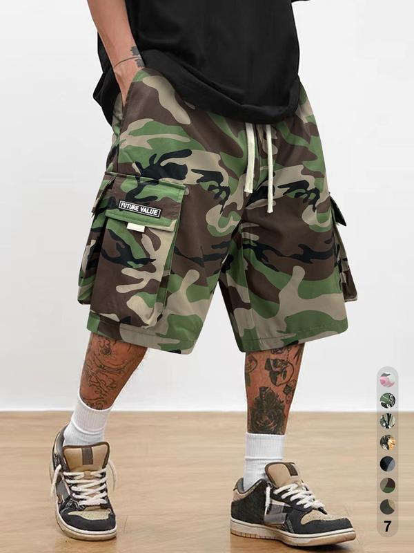 🩳 Men's Street Camo Cargo Shorts (Loose Fit)