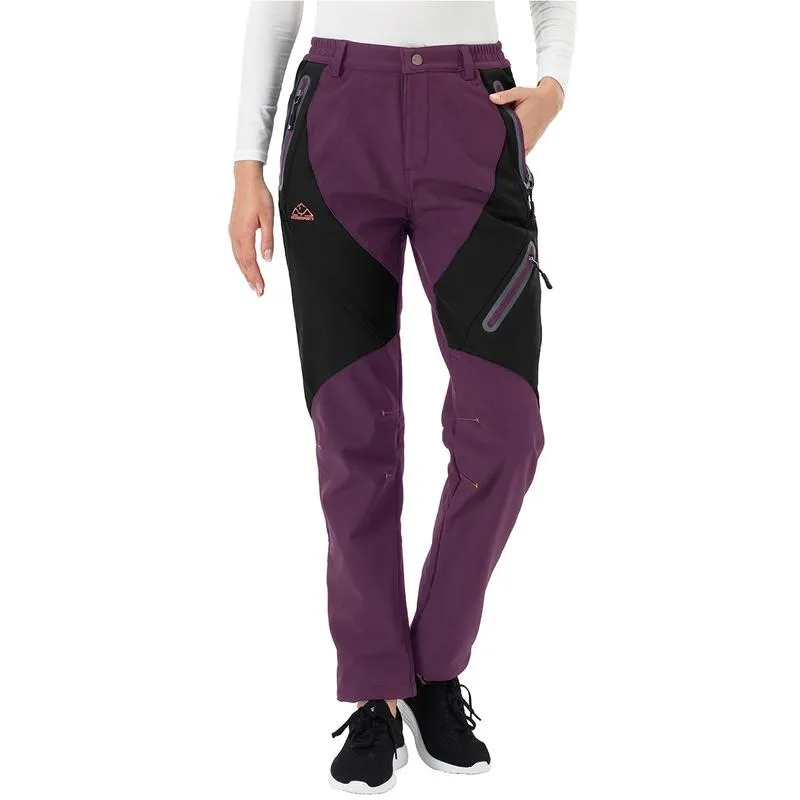 Women's Snow Pants Waterproof Insulated Fleece Thermal Ski Hiking Snowboard Pants