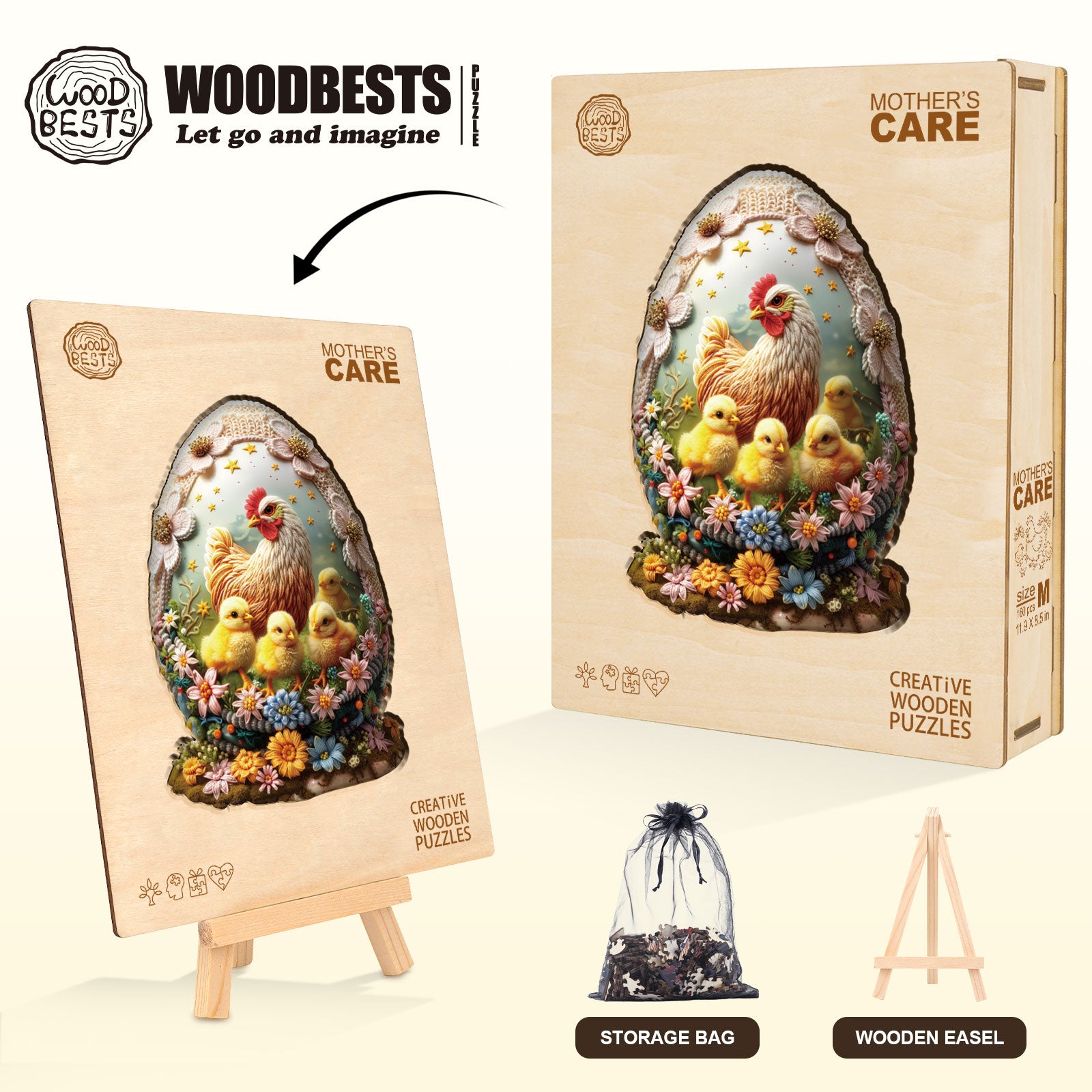 Mother’s Care Wooden Jigsaw Puzzle