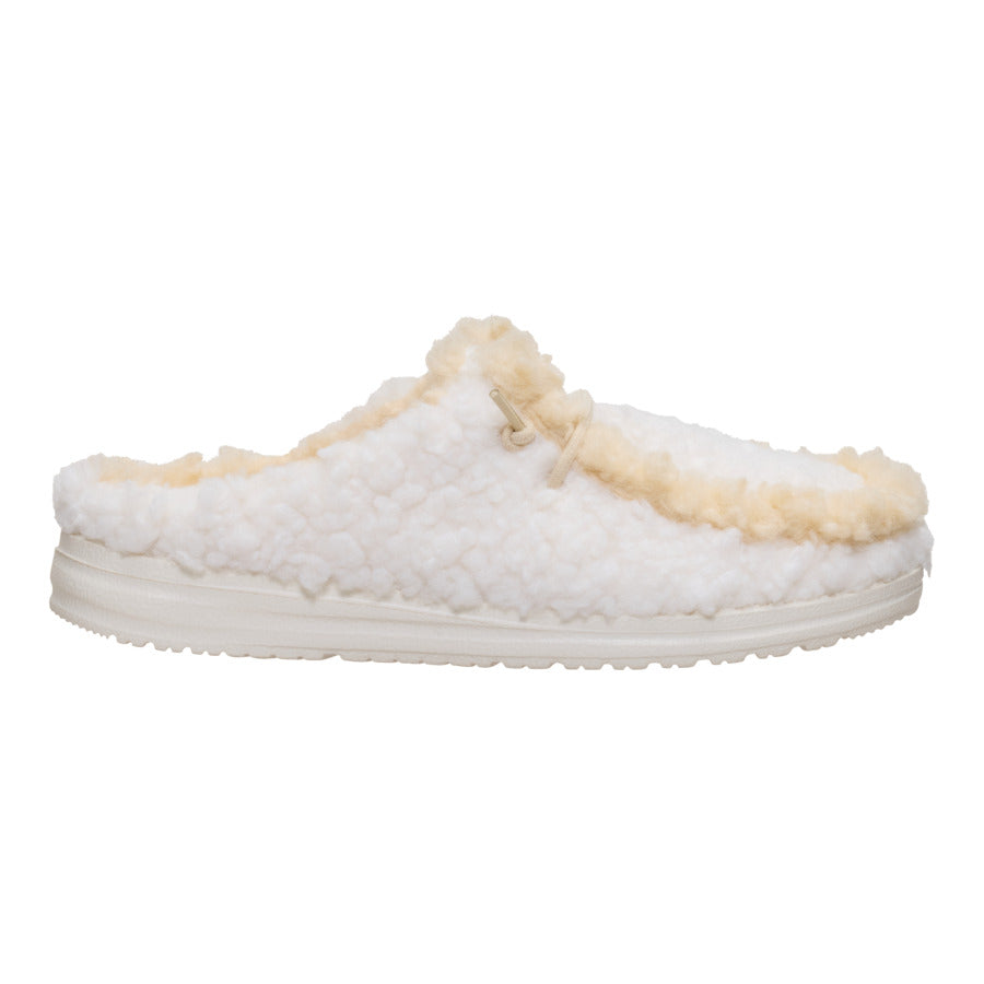 Wendy Slipper - Egret/Wood Ash