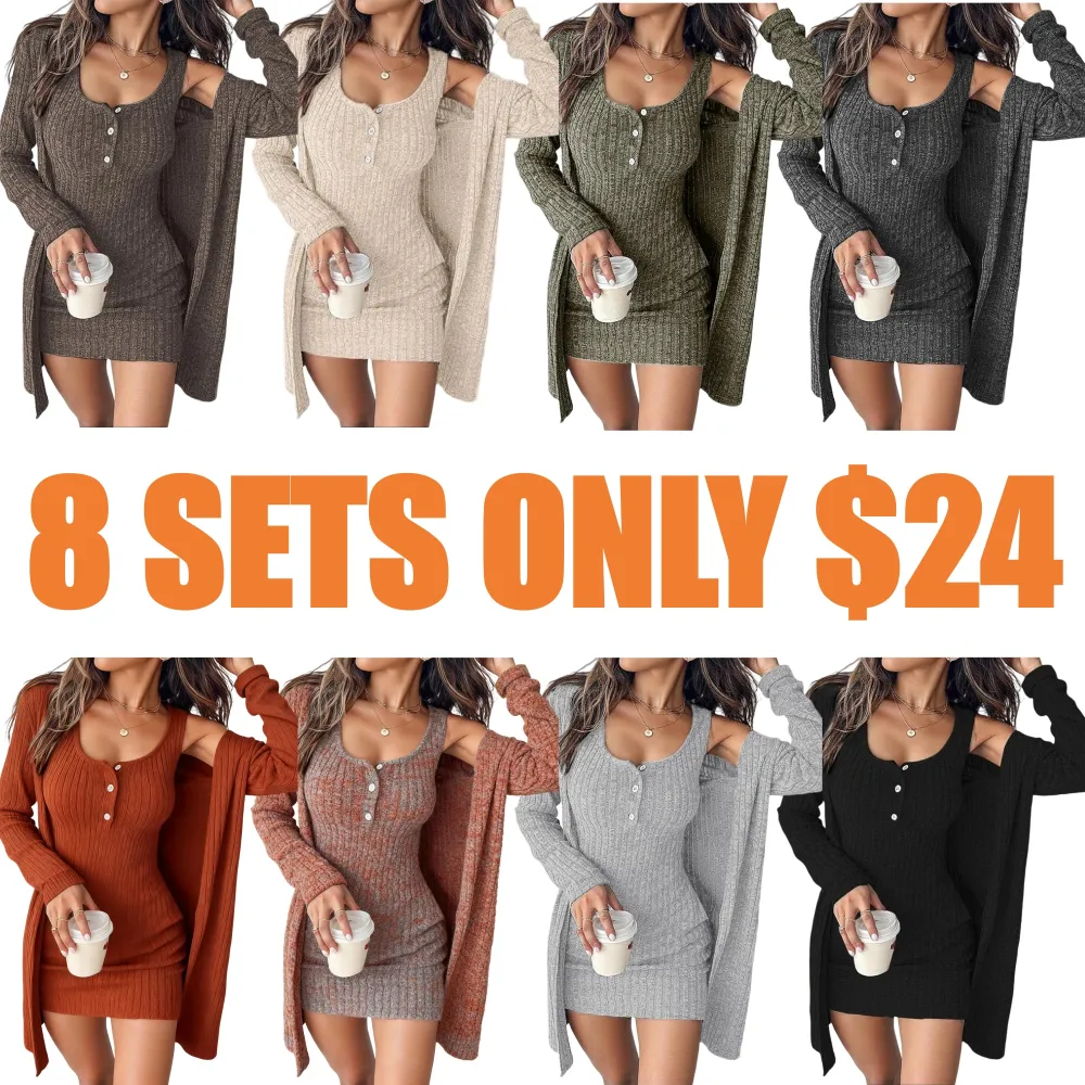 Women's Striped Dress Set