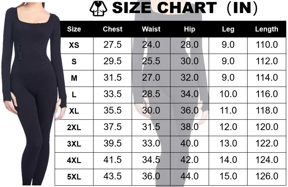 Women Tummy Control Square Neck Ribbed Jumpsuit