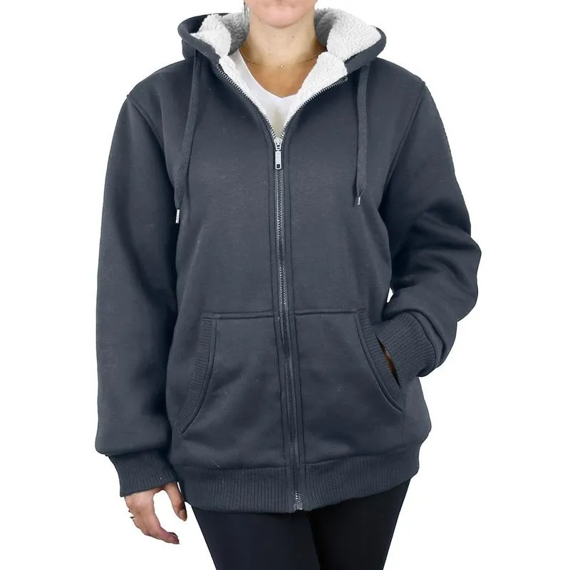 Women's Regular Fit Heavyweight Sherpa Fleece Lined Hoodies