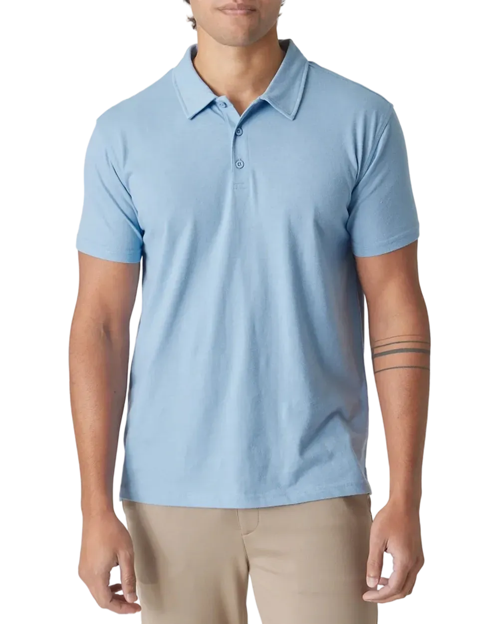 LA Men'S Casual Business POLO Shirt, Breathable Pique Fabric,Classic Polo