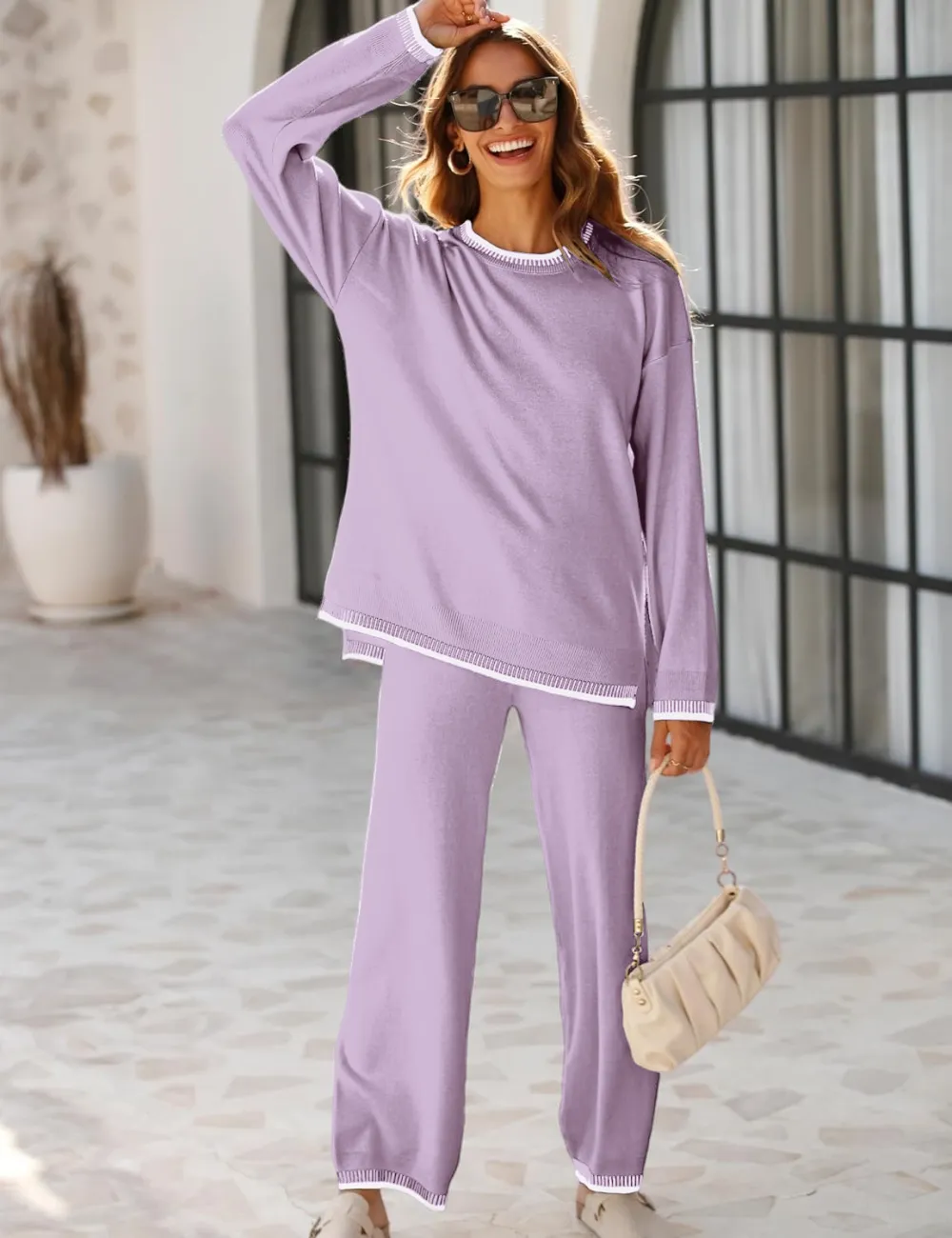 Women's 2-Piece Sets Spring Outfits Chic Comfortable Elastic Loungewear