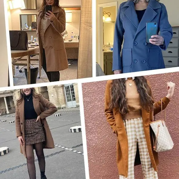 Women Wool Blend Camel Mid-Long Coat