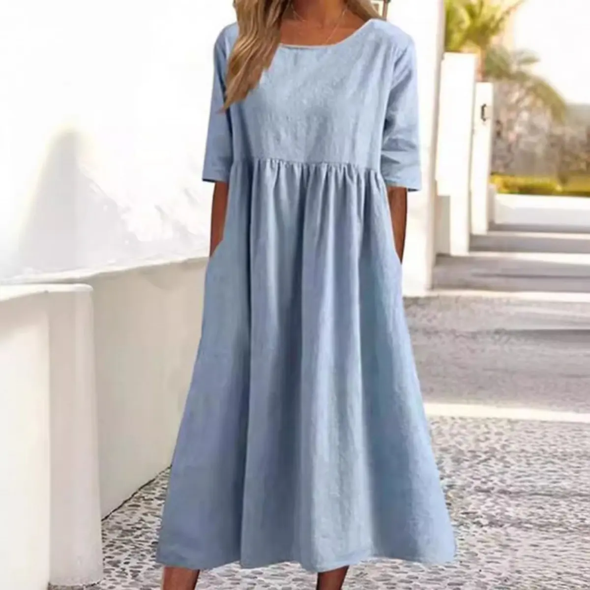 🔥9 Packs $27 - Women's Summer New Cotton and Linen Dress