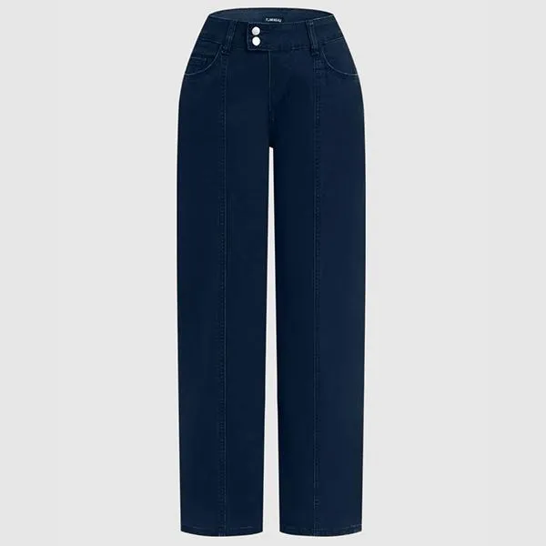 Mid Rise Straight Leg Butt Hugging Pants Women's Stretchy Fabric Multicolor Flattering