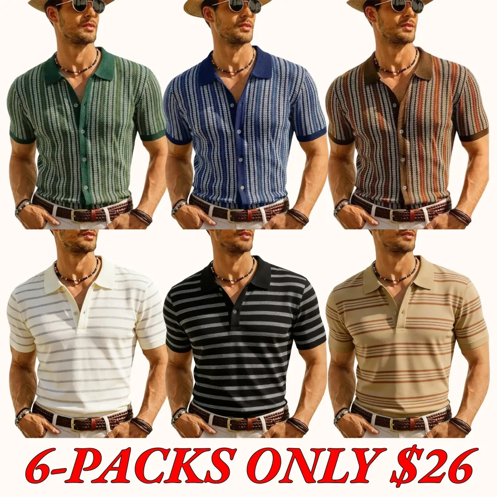 Men's Vintage Button-Up Sweater — Lightweight, Non-Stretch Shirt Style (Spring/Summer)