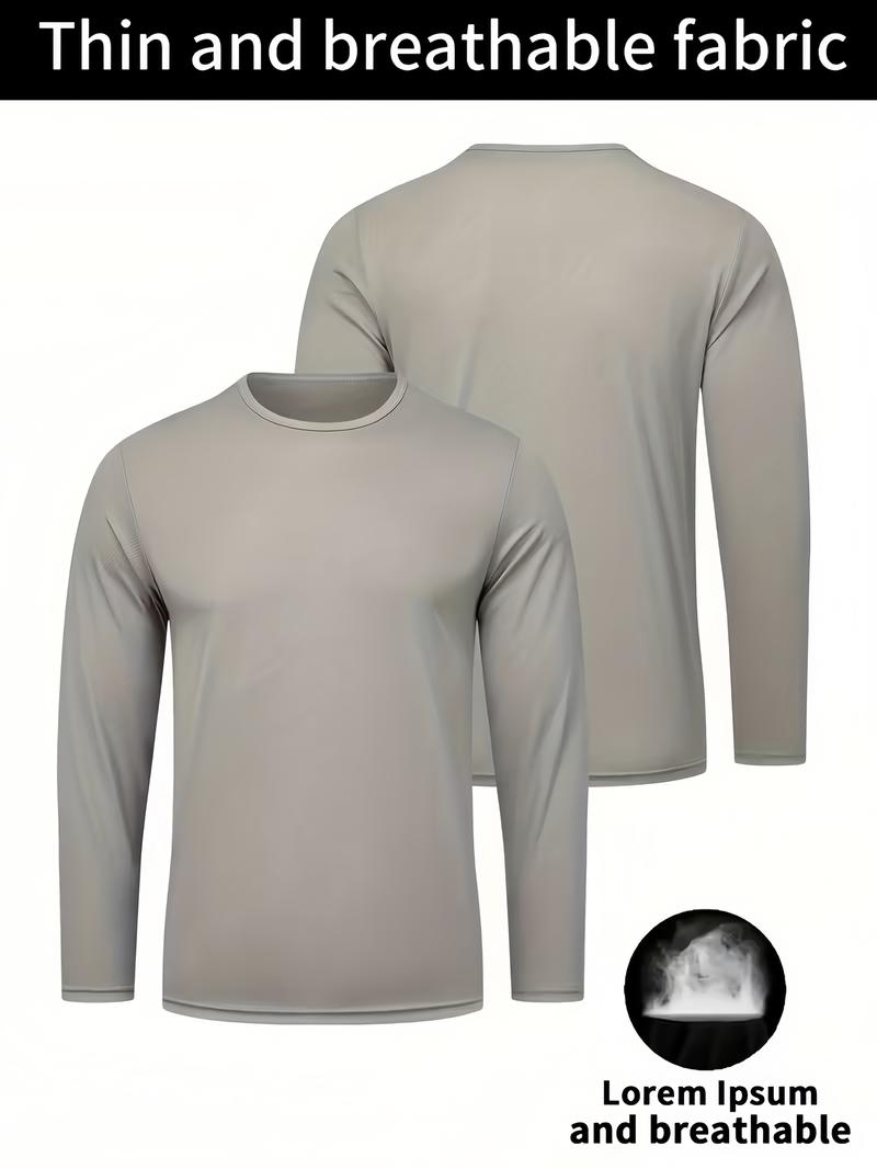 Men’s Quick-Dry Long Sleeve Performance Tee – Lightweight Athletic Top