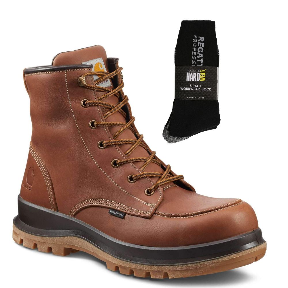CHT Special Offer Hamilton Work Boots F702901 Pack - Hamilton S3 Composite Safety Toe Waterproof Work Boots + 3 Pack Work Socks