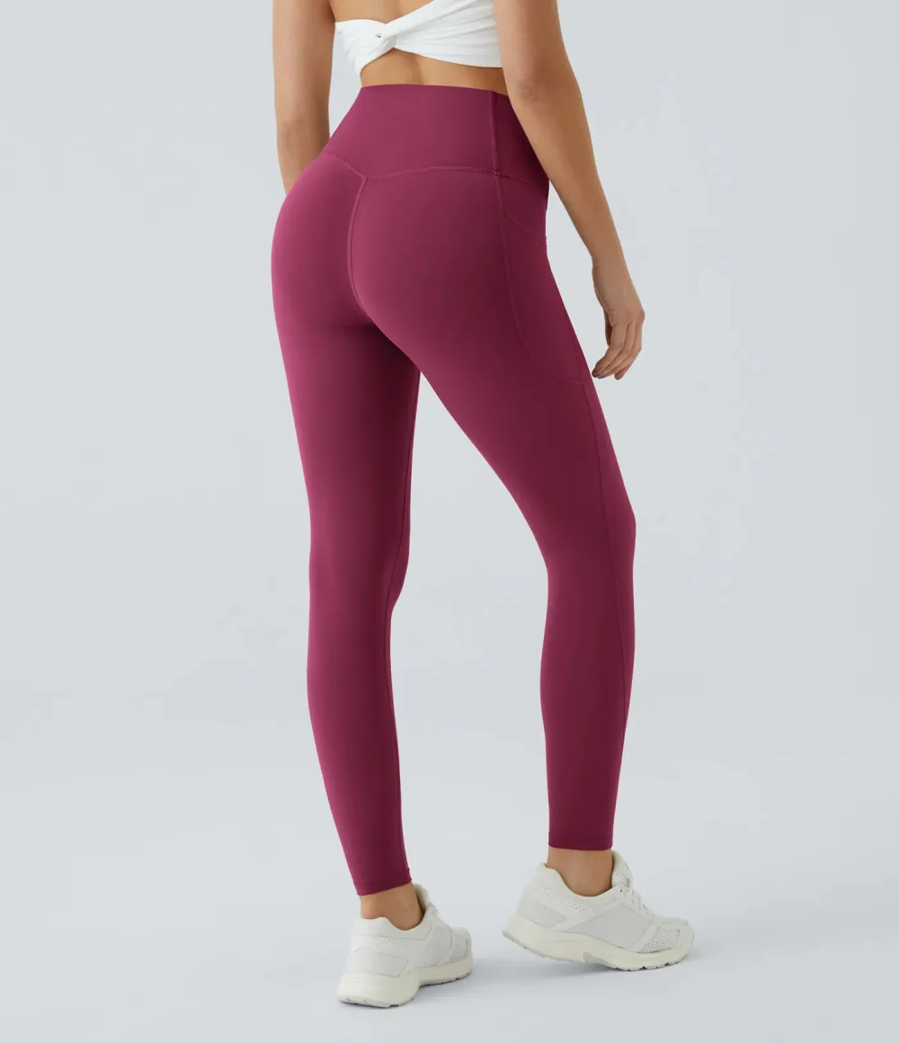 High Waisted Tummy Control Pocket Shaping Training Leggings