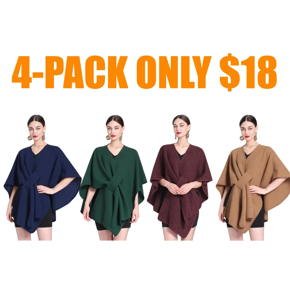 Women's Solid Color Cape Shawl
