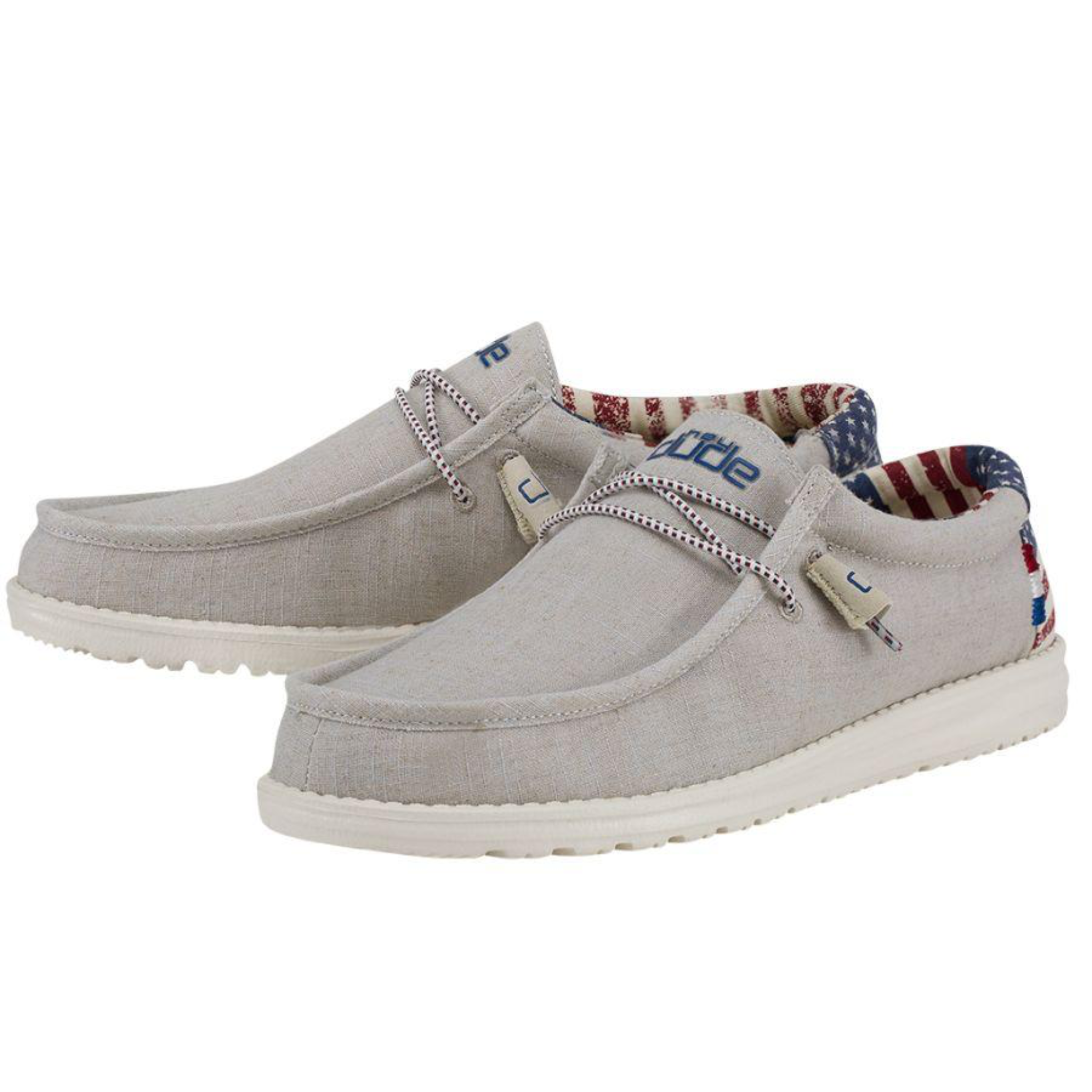 DUDE MEN'S WALLY PATRIOTIC OFF WHITE - 400011K1