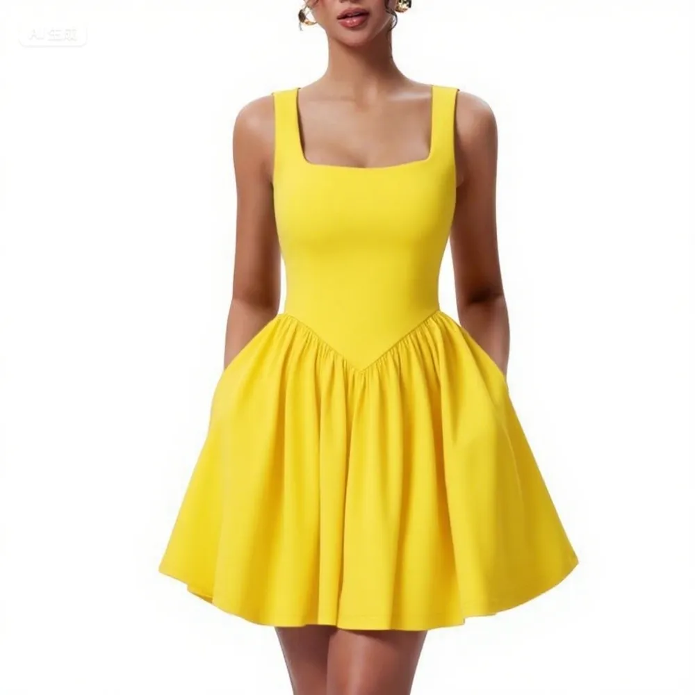 Lady's summer sleeveless V-neck A-line skirt (Just $3 Each!)