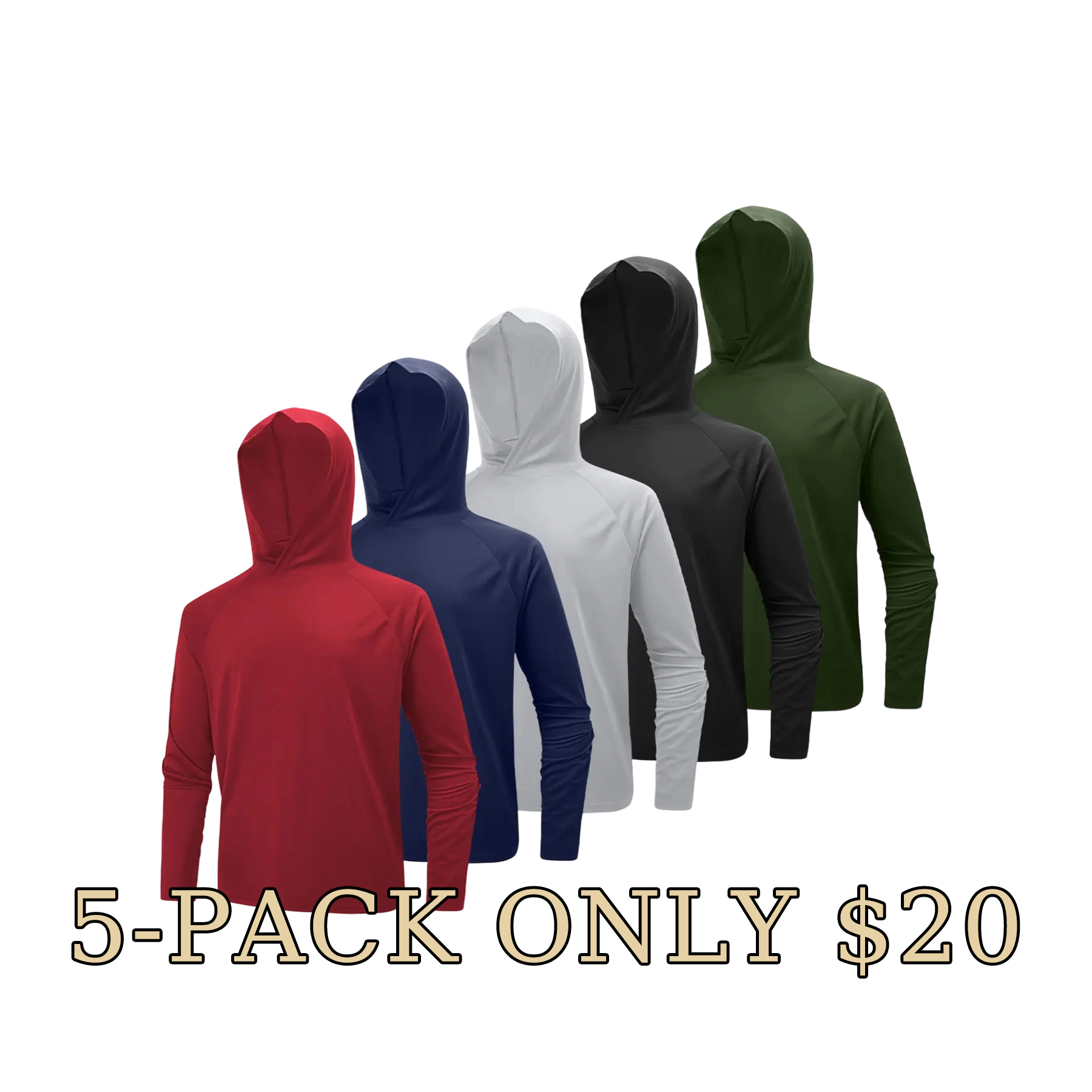 Men's Lightweight UPF50+ Sun Protection Performance Hoodie