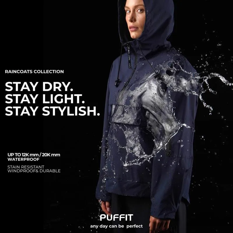 Waterproof oversized autumn hooded jacket