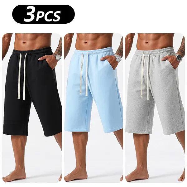 Men's Solid Pocket Waist Shorts, Lightweight Breathable Shorts