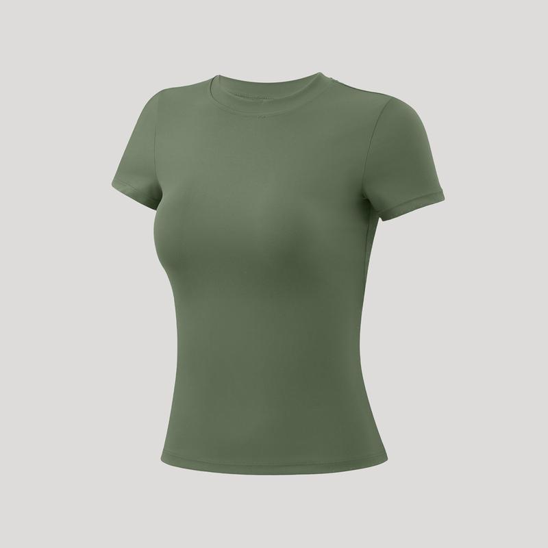 💪 Women’s Slim Fit Athletic Tee – Stretchy, Breathable Workout Top