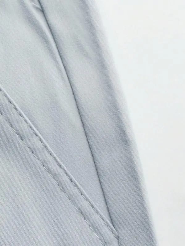 Men's Casual Versatile Solid Color Wide Leg Pants, Unique Button Design, Fitted Style