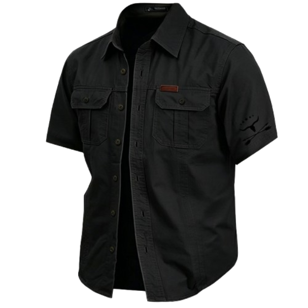 🔥Cow Print Casual Men's work shirt short sleeve