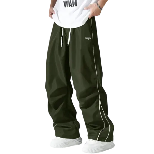 Men's Athletic Pants — Straight-Leg Trousers for Outdoors, Hiking, Running, and Fitness (With Pockets)