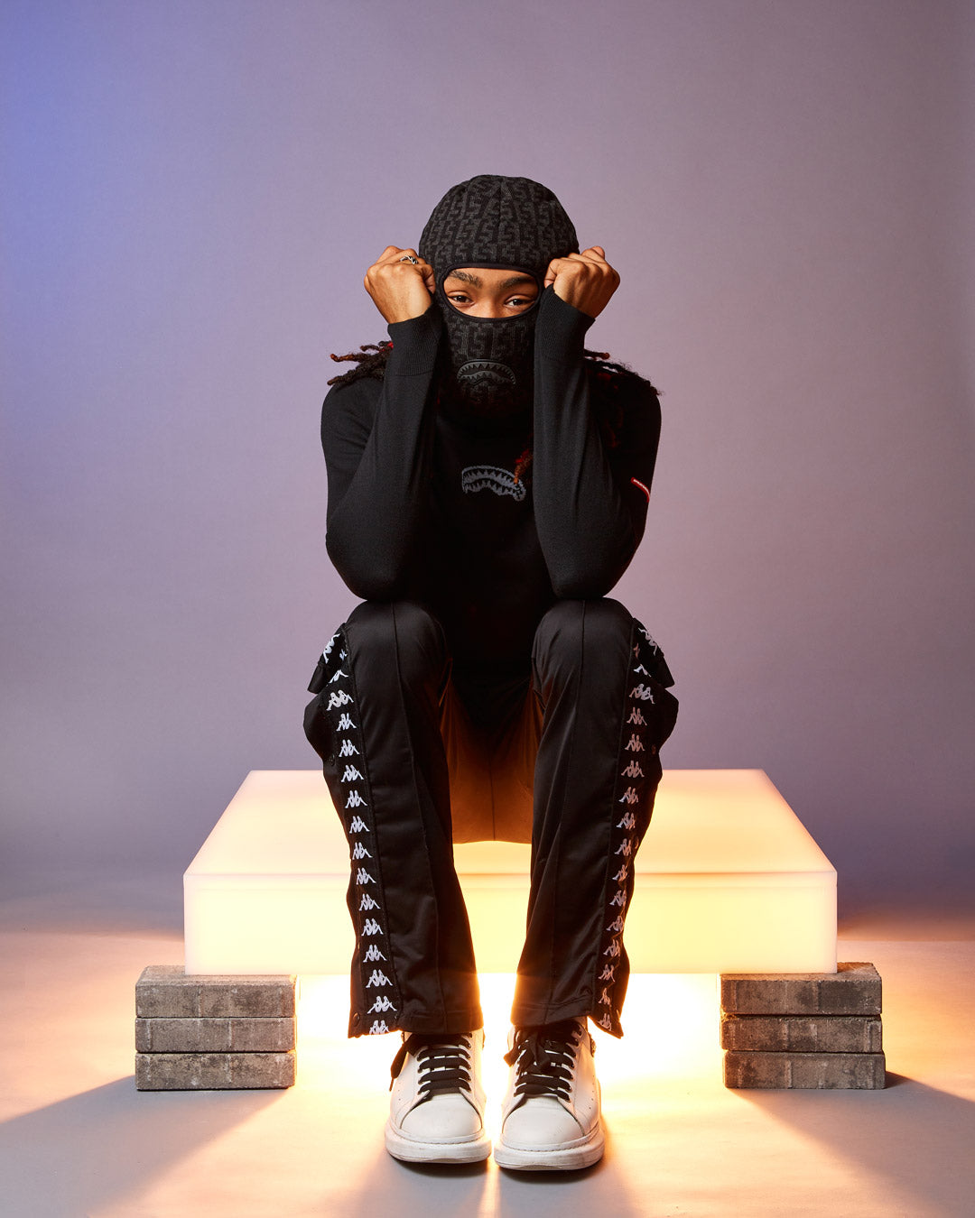 CASHIN CHECKS SKI MASK (GRAY)