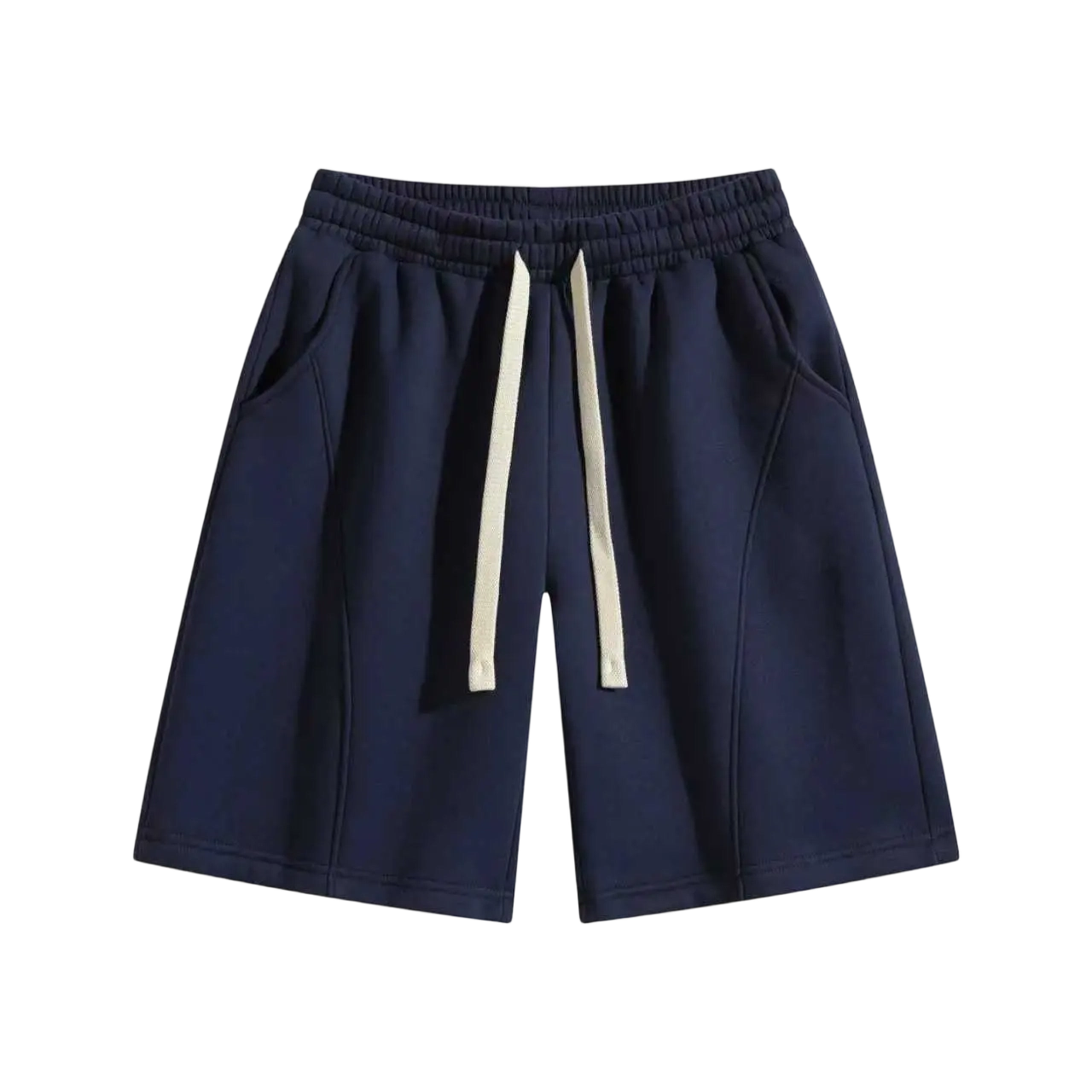 Men's Solid-Color  Cotton Pocket Shorts — Lightweight and Breathable