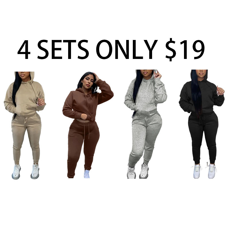 Women's Casual Hoodie and Jogger Pants Set